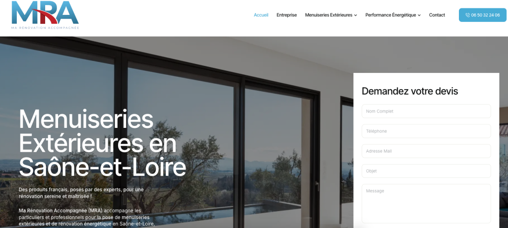 rédaction site web menuiserie